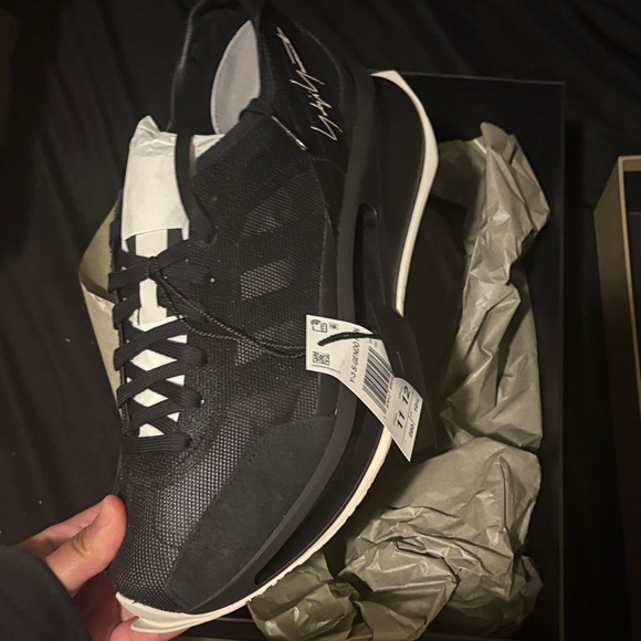 Y-3 Black and White Athletic Shoes - Picture 1 of 5